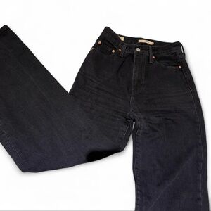 Levi's Light Black ribcage wide leg Jeans